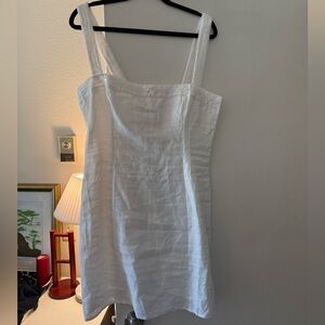 Reformation White Textured Dress